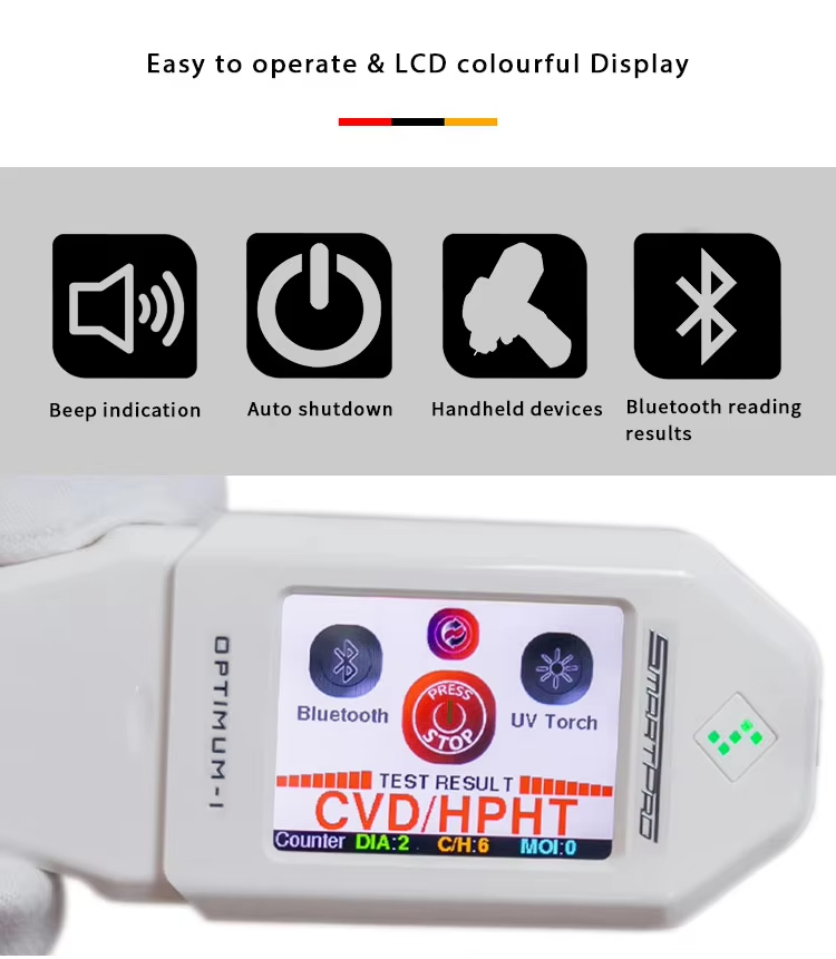 SmartPro 3 in 1 Precious Stone Distinguisher Lab Grown CVD HPHT Natural Diamond Moissanite Tester